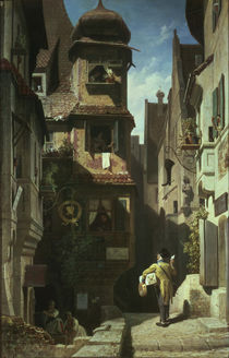 Spitzweg / Briefbote im Rosenthal/um 1859 von klassik art