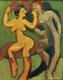 E.L.Kirchner, Gelbe Tänzerin mit Partner von klassik art
