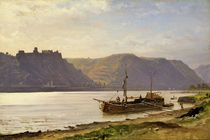 C.Morgenstern, Rheinlandschaft mit Burgruine von klassik art