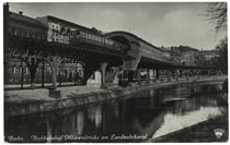 Berlin, Hochbahnhof Möckernbrücke / Fotopstkarte von klassik art