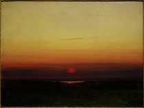 A.I.Kuindschi, Sonnenuntergang über der Steppe an einem Seeufer von klassik art