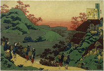 Hokusai, Gedicht von Sarumaru Dayu / Farbholzschn. um 1835 by klassik art