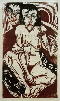 E.L.Kirchner, Melancholie (Selbstbildnis mit Erna) von klassik art