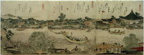 Hokusai, Triptychon Kulthalle des Komagata-Tempels... 1822 by klassik art