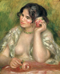 Gabrielle with a Rose, 1911 von Pierre-Auguste Renoir