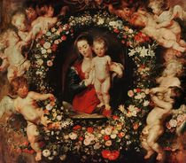 Virgin with a Garland of Flowers von Peter Paul Rubens