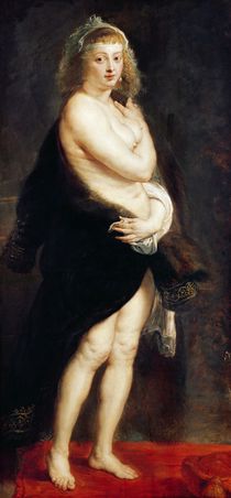 Helena Fourment in a Fur Wrap von Peter Paul Rubens