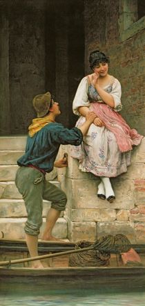 The Fisherman's Wooing, from the Pears Annual by Eugen von Blaas