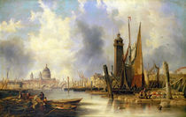 View of London with St. Paul's by John Wilson Carmichael