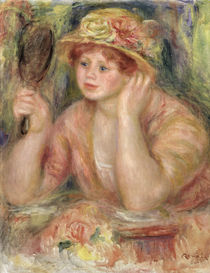 Woman with a Mirror, c.1915 von Pierre-Auguste Renoir