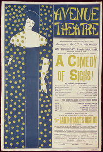 Poster advertising 'A Comedy of Sighs' von Aubrey Beardsley