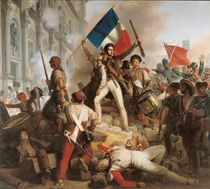 Fighting at the Hotel de Ville by Jean Victor Schnetz