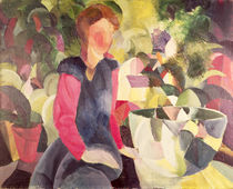 Girl with a Fish Bowl, 20th century von August Macke