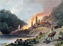 Iron Works, Coalbrookdale, engraved by William Pickett, c.1805 von Philippe de Loutherbourg