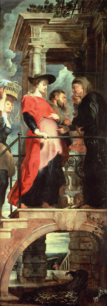 The Visitation, left panel from the Descent from the Cross Triptych by Peter Paul Rubens