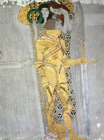 The Knight detail of the Beethoven Frieze von Gustav Klimt