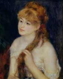 Young Woman Braiding her Hair von Pierre-Auguste Renoir