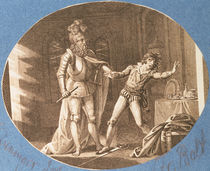 Don Giovanni and the statue of the Commandantore that has come to life by Austrian School