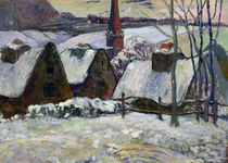 Breton village under snow, 1894 von Paul Gauguin