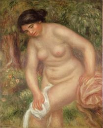 Bather drying herself, 1895 von Pierre-Auguste Renoir