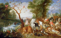 The Animals entering Noah's Ark by Jan van the Younger Kessel