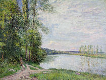 The Riverside Road from Veneux to Thomery by Alfred Sisley