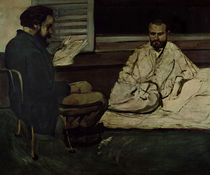 Paul Alexis Reading a Manuscript to Emile Zola 1869-70 von Paul Cezanne