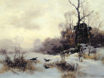 Crows in a Winter Landscape by Karl Kustner