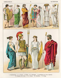 Greek Dress, from 'Trachten der Voelker von Albert Kretschmer
