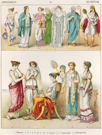 Greek Theatrical Dress, from 'Trachten der Voelker' von Albert Kretschmer