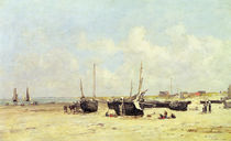The Beach at Low Tide, Berck by Eugene Louis Boudin
