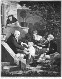 Joys of being a father, c.1797 von Philibert Louis Debucourt