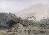 A Kaffir Village, c.1801 by Samuel Daniell