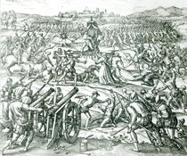 The Battle of Cajamarca, 1532 von Theodore de Bry