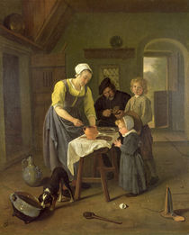 Peasant Family at Meal time by Jan Havicksz Steen