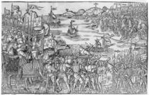 Louis IX of France disembarking at Damietta during the Seventh Crusade von French School