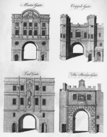 Moorgate, Cripplegate, Ludgate and The Bridgegate by English School