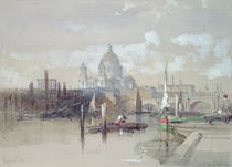 St. Pauls from the River, 1863 by David Roberts