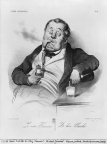 A true smoker, from the series 'Galerie physionomique' von Honore Daumier