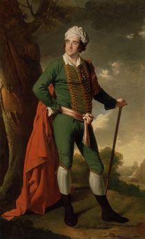 Portrait of a man, known as the 'Indian Captain' by Joseph Wright of Derby
