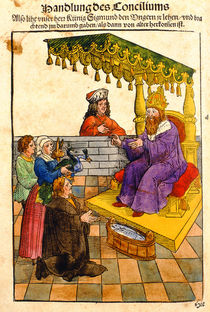 Sigismund performs his feudal duties at the Council of Constance by Ulrich von Richental