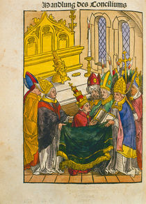 Martin V is installed as Pope at the Council of Constance von Ulrich von Richental