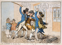 The Caneing in Conduit Street by James Gillray