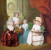 Lady Jane Mathew and her Daughters von English School