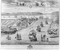 A Prospect of the Towne and Harbour of Harwich von English School