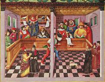 Ms Lat. 209 fol.8v Tribunal of the Scientists by Cristoforo De Predis