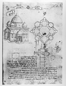 Design for a church, fol. 4r by Leonardo Da Vinci