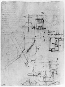 Fol. 45r, from the Codex Forster III by Leonardo Da Vinci