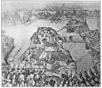 Map of the Siege of Malta in 1565 von Italian School