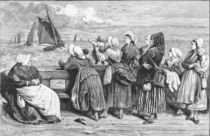 Waiting for the Boats, sketched near Boulogne by French School